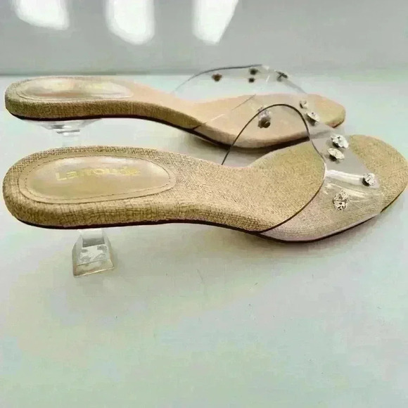 NEW! Vivi Lucite Mule in Clear Vinyl with Swarovski® Crystals - Picture 8 of 8